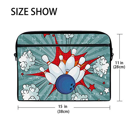 SIONOLY 15-15.4 Inch Estuche para Laptop,Imagen de accidente de Bola etro Pop Stars Aim Party Game Design,Nueva computadora portátil Messenger Satchel Maletín Bolsas de Hombro de Trabajo 15-15.4"