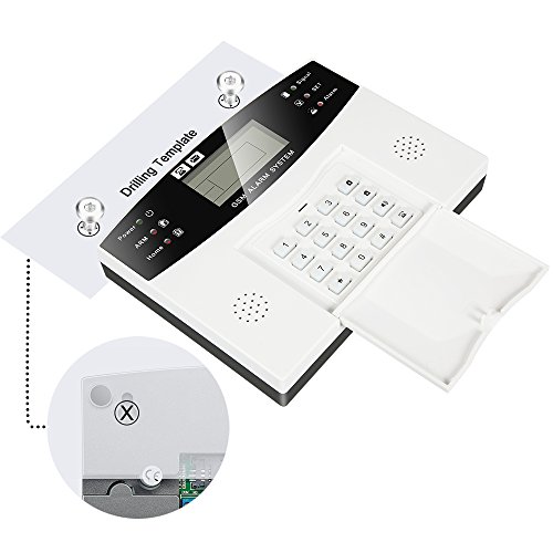 Sistema de Alarma gsm/SMS LCD Pantalla de en Castellano Teclados Llamadas de 6 Teléfonos Diferentes Antirrobo Sistema de Seguridad para el Hogar, Oficina, Tienda, Pilas Incluidas