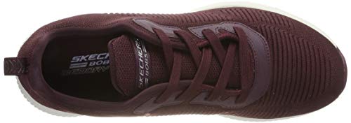 Skechers Women's BOBS Squad-Total Glam Trainers, Red (Burgundy Burgundy), 6 UK 39 EU