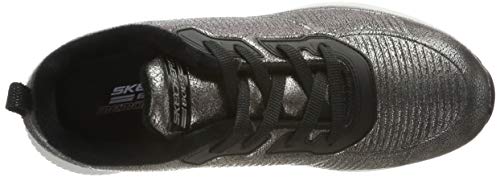 Skechers Women's BOBS Squad Trainers, Silver (Pewter Duraleather/Chenille Line Pew), 4 UK (37 EU)
