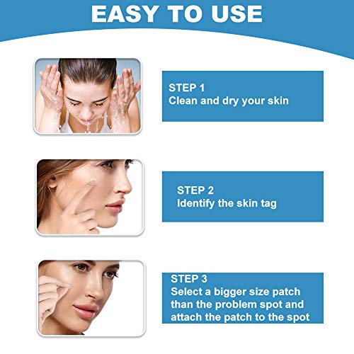Skin Tag Remover Patch,Mole Removal Patches,Cubra y OLculte Etiquetas de piel, Parches de Tratamiento de Etiquetas de Piel