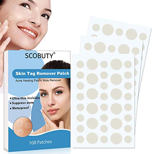 Skin Tag Remover Patch,Mole Removal Patches,Cubra y OLculte Etiquetas de piel, Parches de Tratamiento de Etiquetas de Piel