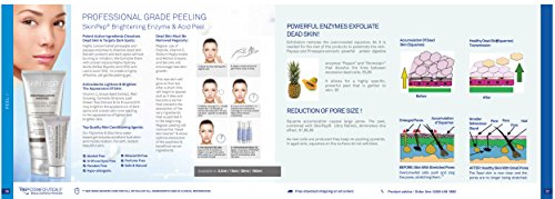 SkinPep - Peeling iluminador de enzimas y ácido, 30 m - Piel hermosa y vibrante + enzimas de piña y papaya + péptidos + ácido glicólico y ácido láctico + vitamina C - Gel para peeling profesional