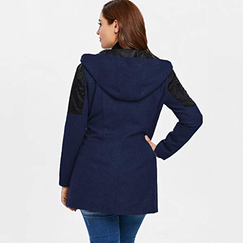 SLYZ Otoño E Invierno para Mujer Nueva Chaqueta Cortavientos De Lana con Cremallera Diagonal Suelta con Capucha De Longitud Media Chaqueta Gruesa De Algodón