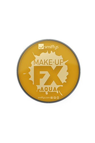 Smiffys Maquillaje FX Smiffy, Aqua Pintura Facial y de Cuerpo, Dorado metálico, 16ml, a Base de Agua