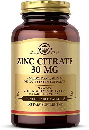 Solgar Zinc Citrato Cápsulas vegetales de 30 mg - Envase de 100