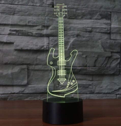 (Solo 1) bajo USB 3D LED luz nocturna brillante multicolor niño niños bebé regalo atmósfera lámpara de mesa mesita de noche neón