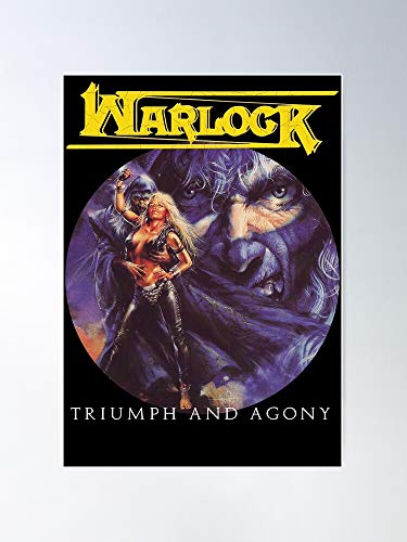 Solo Agony Heavy Rock And Warlock Triumph 1987 Guitar Metal Hard Regalo para la decoración del hogar Wall Art Print Poster 11.7 x 16.5 inch