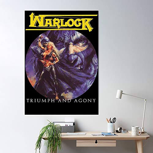 Solo Agony Heavy Rock And Warlock Triumph 1987 Guitar Metal Hard Regalo para la decoración del hogar Wall Art Print Poster 11.7 x 16.5 inch