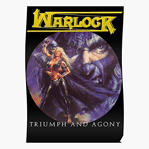Solo Agony Heavy Rock And Warlock Triumph 1987 Guitar Metal Hard Regalo para la decoración del hogar Wall Art Print Poster 11.7 x 16.5 inch