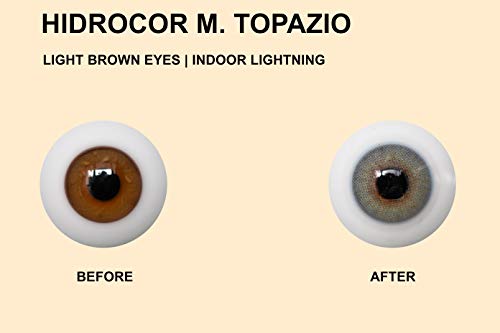 Solotica Hidrocor Topazio - lentillas de colores mensuales - 1 par (2 undidades) (0.00, 8.70, 14.20, 2.00)