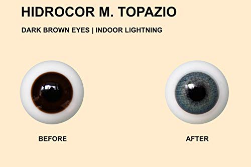 Solotica Hidrocor Topazio - lentillas de colores mensuales - 1 par (2 undidades) (0.00, 8.70, 14.20, 2.00)