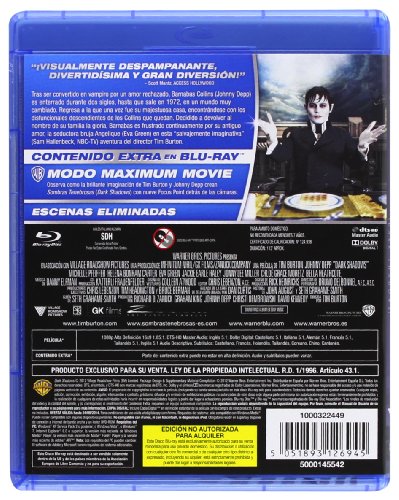 Sombras Tenebrosas Blu-Ray [Blu-ray]