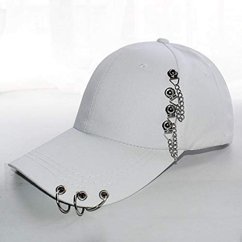 Sombrero Mujer Personalidad Coreana Gorra de aro de Cadena Gorra de béisbol de excursión para Estudiantes Sombrero de Sol de Primavera y Verano Salvaje