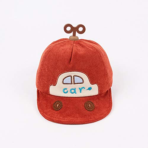Sombrero para niños para otoño e Invierno Nueva versión Coreana de algodón Puro Llave de Coche Gorra de bebé de ala Suave Gorro de bebé cálido