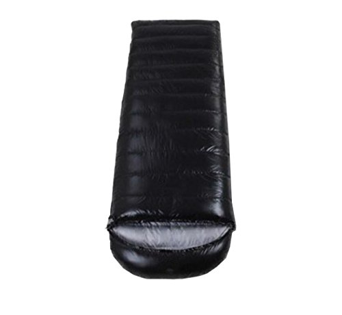 SONGSS El Saco de Dormir de Ganso a Prueba de Agua y Ligero portátil cómoda Bolsa de compresión Viaje Que acampa del sobre del Saco de Dormir se Puede empalmar (Capacity : 1500, Color : Negro)