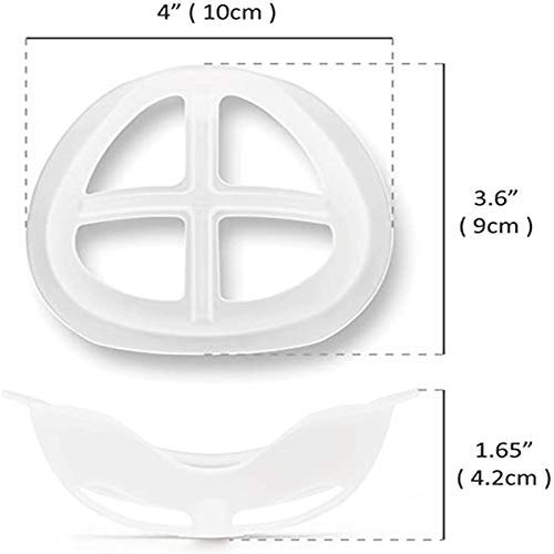 Soporte 3D para uso cómodo de máscara, marco de soporte interno de máscara de silicona, mantiene la tela fuera de la boca para crear más espacio respiratorio (10 piezas)