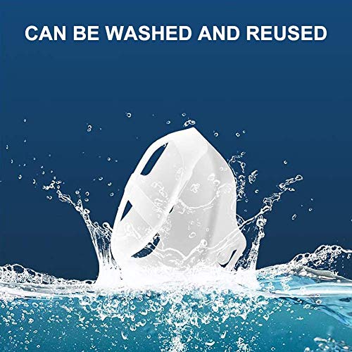 Soporte de máscara 3D – Soporte de protección de máscara de lápiz labial – Protector de máscara de maquillaje para boca – Accesorios de máscara facial DIY (5 piezas para adultos) (10 unidades, blanco)