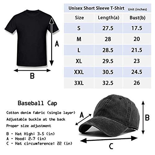 SOTTK Camisetas y Tops Hombre Polos y Camisas, Food Loving Egg Pizza UFO Men's Short Sleeve T Shirt & Washed Adjustable Baseball Cap Hat