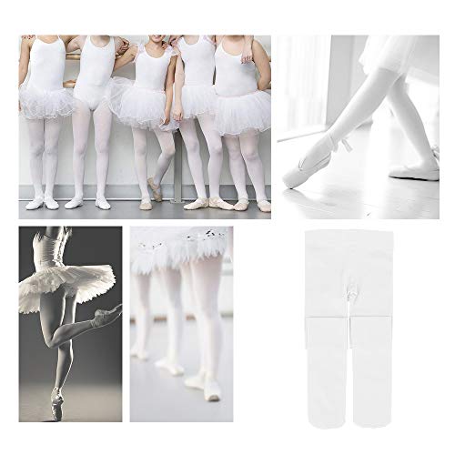 Soudittur Medias de Ballet Danza Para Niñas y Mujer 90 DEN en Blanco