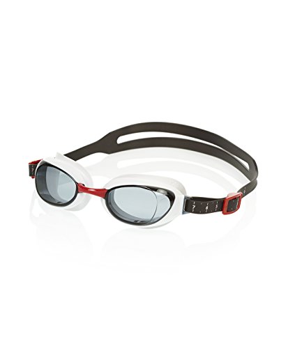 Speedo Aquapure Gafas de Natación, Unisex Adulto, Rojo USA/Humo, Talla Única