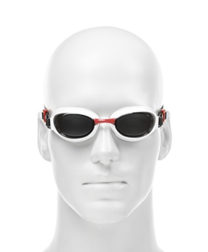 Speedo Aquapure Gafas de Natación, Unisex Adulto, Rojo USA/Humo, Talla Única