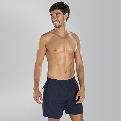 Speedo Solid Leisure - Bañador de natación para hombre, color azul marino, talla M