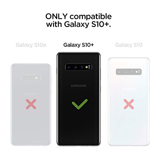 Spigen Compatible con Galaxy S10 Plus /S10+ Ultra Hybrid con Tecnología de cojín de Aire y protección híbrida de la caída - Negro Mate
