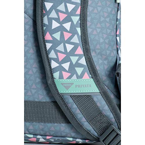 Sportandem Mochila Colegio Privata Party, Doble Compartimento Adaptable a Carro para Mochilas Escolares, Bolsillo Frontal y Compartimento Interior para Portátil o Tablet - Medidas 34 x 45,5 x 15 cm