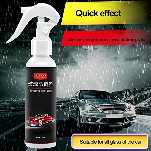 Spray anti-lluvia para coche delantero coche parabrisas anti-lluvia agente repelente espejo retrovisor (con una toalla, 120ml)