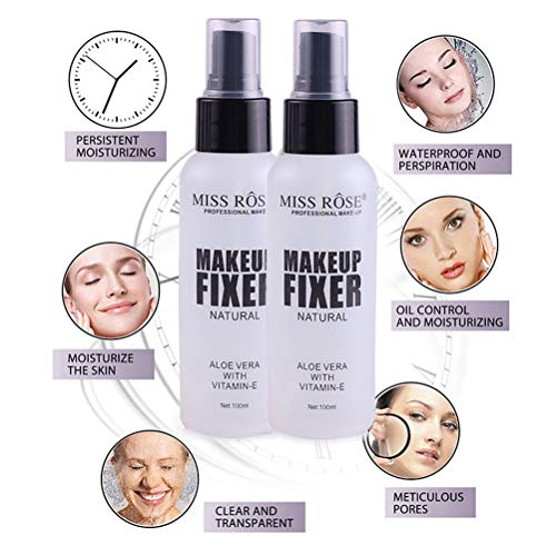 Spray fijador de maquillaje, spray fijador de larga duración, control de aceite, hidratante natural, spray fijador de maquillaje para rostro, efecto de larga duración,100ml Spray fijador de maquillaje