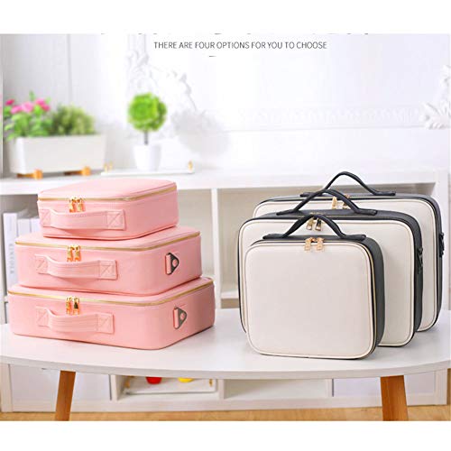 SqSYqz Caso del Recorrido De Maquillaje, Maquillaje Cosmético del Tren Caso Portable del Maquillaje del Caso Cosmético Bolsa Grande Cosméticos De Maquillaje Caja Organizador,A,XL