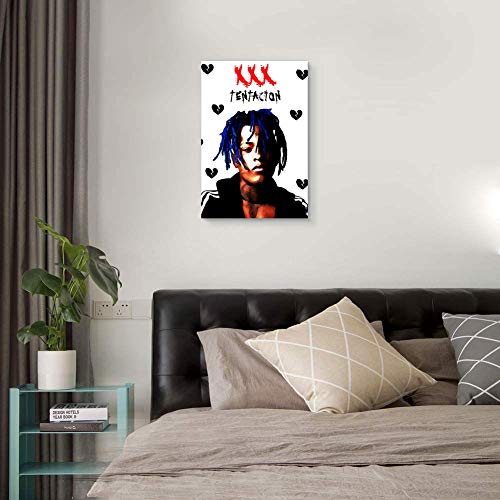 SSKJTC - Lienzo decorativo para pared, diseño de estrella de rapero roto, fondo de corazón muerto, para decoración de hogar, 50 x 28 pulgadas