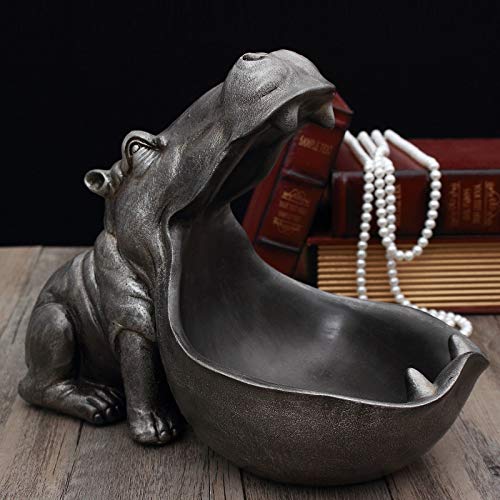 Stephen Statues & Sculptures - 3D Hippo Statue Sculpture Home Decoration Accessories Desk Storage Box Figurine Home Decor Ornament Wedding Party Decorations - by 1 PCs