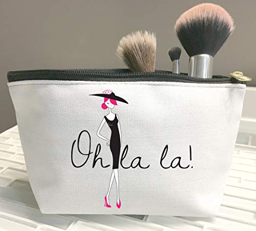 Stocking Stuffer Bolsa de cosméticos Oh La La Viaje Bolsas de Maquillaje Único París Regalos Divertidos Accesorios Bolsa de Maquillaje Bolsa de Viaje Envío Gratis