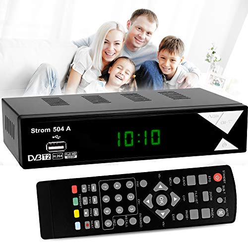 Strom 504 Decodificador Digital Terrestre – TDT / DVB T2 / Full HD / HDMI / Receptor TV / USB / H.265 HEVC / TDT Television / DVB-T2 / 4K