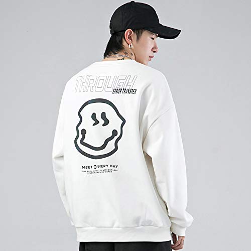 Sudadera con Capucha para Hombre, Sudadera con Cuello Redondo, Ropa De Gran Tamaño para Hombre, Suéter con Capucha Harajuku, Sudadera para Hombre, Sudadera Blan