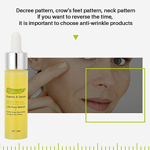 Suero antiarrugas para la piel de 30 ml, suero hidratante hidratante para la piel del rostro para el suero retráctil Eliminación de espinillas Antienvejecimiento Cuidado diario de la piel