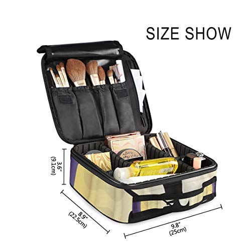 SUGARHE Bruja Divertida Halloween Ghost Moon Fly Sky Escoba,Neceser Maquillaje,Bolsa Cosméticos Organizador Brochas Maquillaje Estuches Portátil