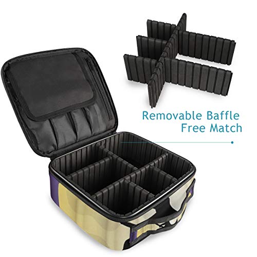 SUGARHE Bruja Divertida Halloween Ghost Moon Fly Sky Escoba,Neceser Maquillaje,Bolsa Cosméticos Organizador Brochas Maquillaje Estuches Portátil