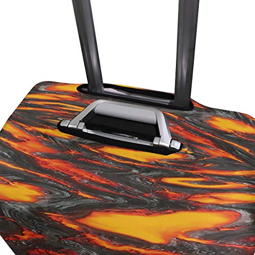 SUHETI Cubierta de Protector Equipaje con Cremallera,Magma fluente Caldo colorato Vibrante di Lava fusa,Funda Maleta Suave elástico de Anti-Polvo（S 18-20 in）