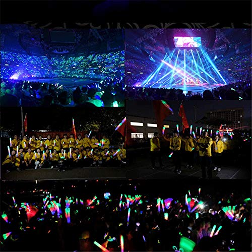 Sumferkyh 10pcs Light Up LED Foam Stick Varillas Rally Rave Cheer Batons Party Flashing Glow Stick Light Sticks-Color Aleatorio Pulseras resplandecientes (Color : Azul)