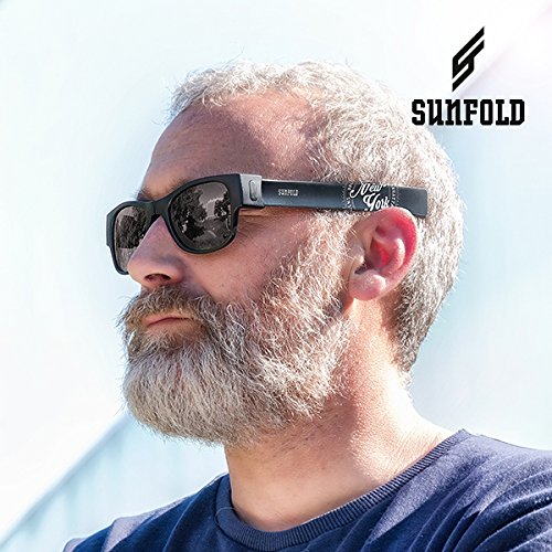 Sunfold Street Gafas de Sol Enrollables, Hombre, Negro, Talla Única