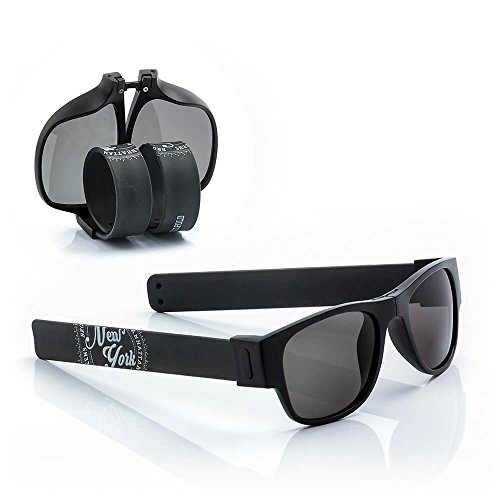Sunfold Street Gafas de Sol Enrollables, Hombre, Negro, Talla Única