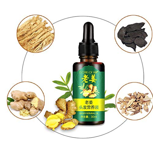 Sunlera 30ml Jengibre Germinal Esencia de Pelo la raíz Aceite de raíz de Nutrición Anti-caída ungüento de petróleo el Crecimiento del Pelo
