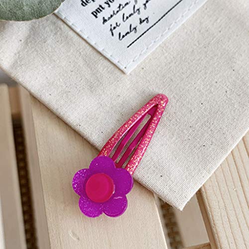 Supefriendly Childhood BB Hair ClipGlitter Powder Cream Candy Color Barrette Clips de Pelo Decorativos,para el Cabello Pasadores de Pelo para Mujer y Niña-harina de arroz