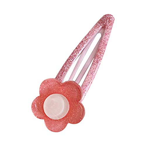 Supefriendly Childhood BB Hair ClipGlitter Powder Cream Candy Color Barrette Clips de Pelo Decorativos,para el Cabello Pasadores de Pelo para Mujer y Niña-harina de arroz