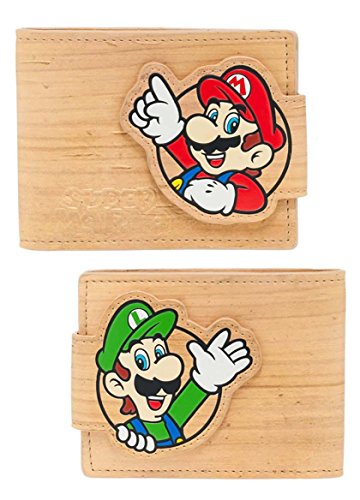 SUPER MARIO y Luigi Efecto Madera Bifold Wallet