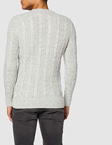 Superdry Jacob Crew suéter, Gris (Concrete Twist THU), S para Hombre