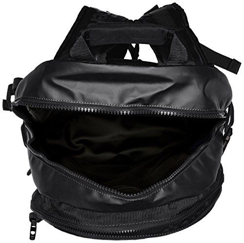 Superdry - Meshtarpbackpack, Mochilas Hombre, Multicolor (Black/Orange), 34x45x14 cm (W x H L)